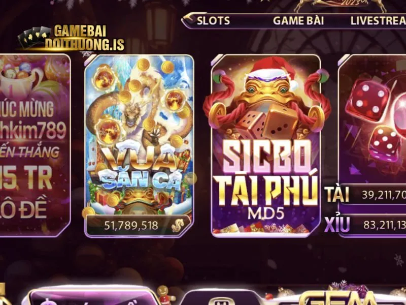 Bắn cá đổi thưởng GEMWIN quy tụ các tựa game hay chọn lọc nhất