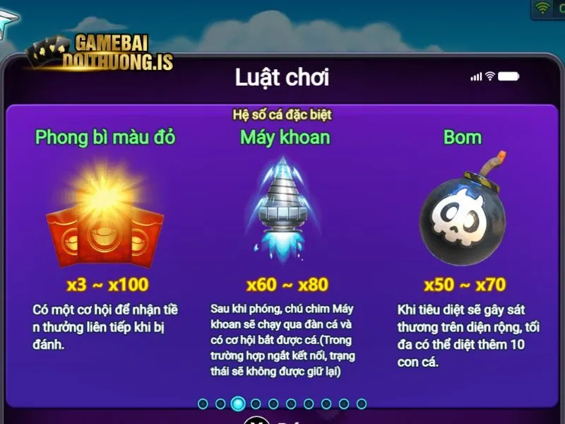 Đa dạng tính năng và vũ khí trong game bắn cá