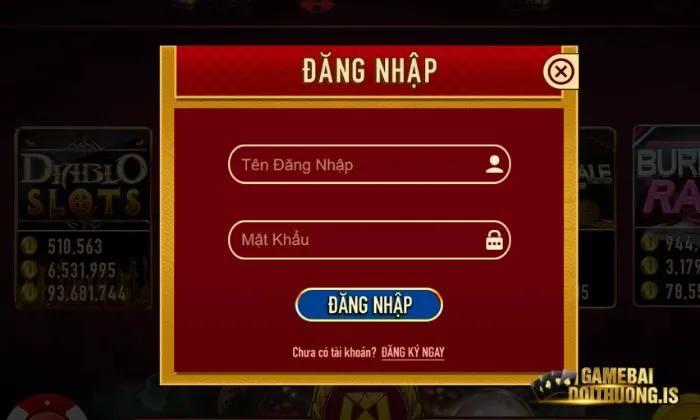 Đăng nhập vào tài khoản để tham gia trò chơi