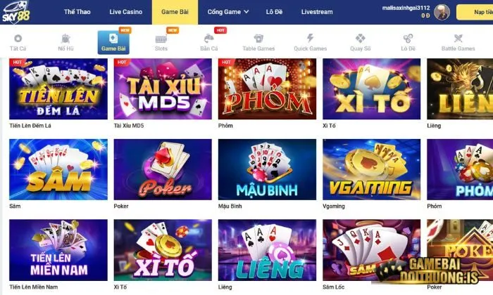 Chiến thuật cá cược Game bài đổi thưởng Sky88