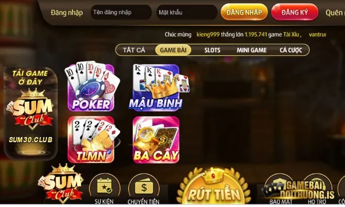 game bài đổi thưởng Sumclub Cài đặt giao diện thân thiện với người chơi