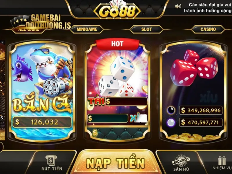 GO88 chơi bắn cá vui, an toàn và uy tín