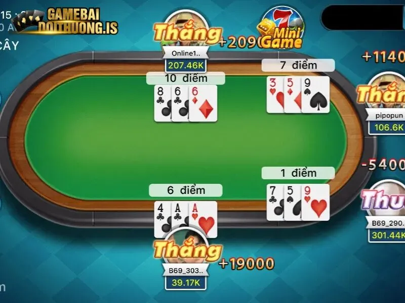 Hướng dẫn các bước chơi game bài 3 cây