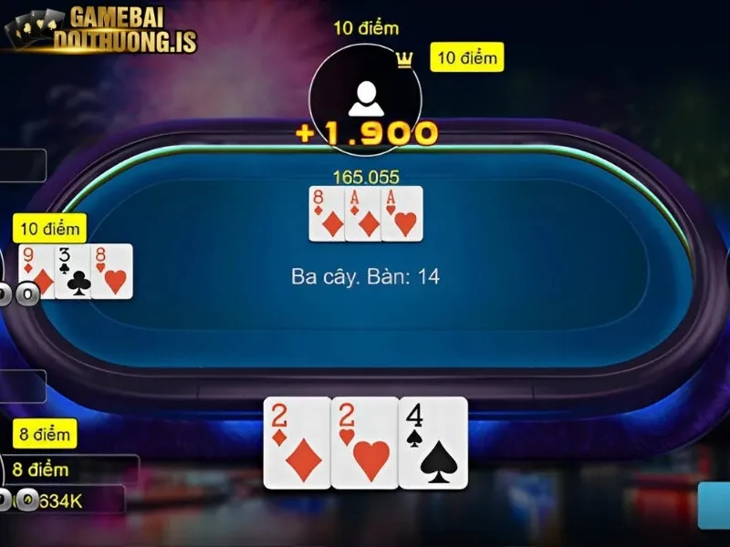 Luật chia các lá bài trong game 3 cây Win79
