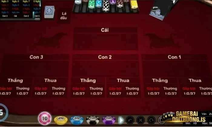 Người chơi sẽ đặt cược vào một ví trí mình mong muốn trong game Ngầu hầm