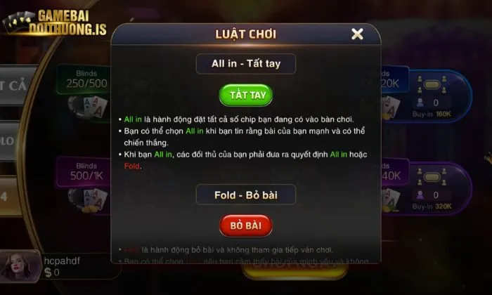 Poker gemwin Luật chơi được đặt ra khi cá cược Poker Gemwin