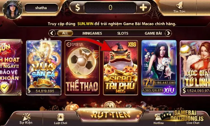 Chơi Sicbo online tại nhà cái Sunwin
