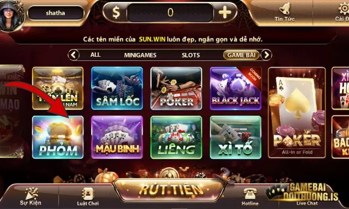 Nhấn vào Phỏm để tham gia