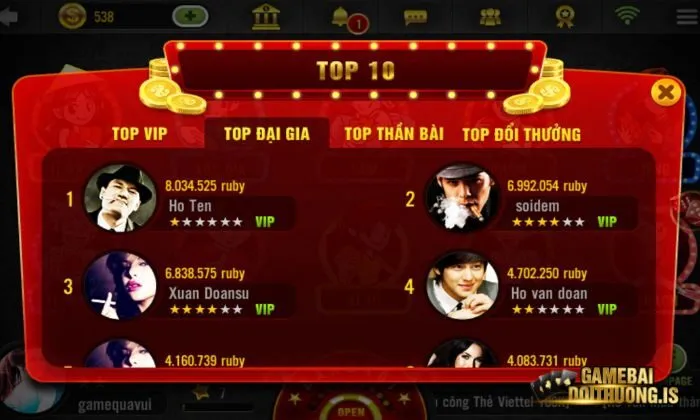 tải game bài đổi thưởng Ruby Ruby là một trong những game bài đổi thưởng hoạt động lâu năm